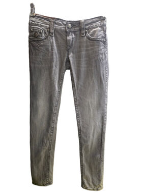 Women's Rock Revival Celine Skinny Jeans Size 28 Grey